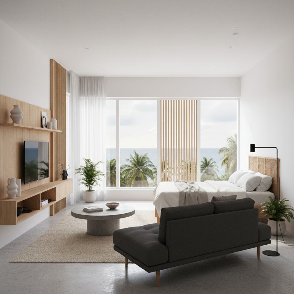 Small Modern Studio Apartment in Déckon